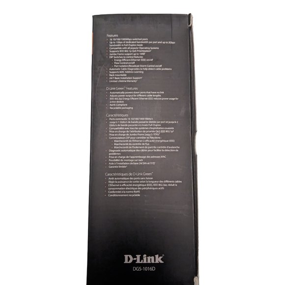 D-Link GigaExpress DGS-1016D Rackmountable 16 Port Switch 10/100/1000 Mbps - Picture 9 of 11